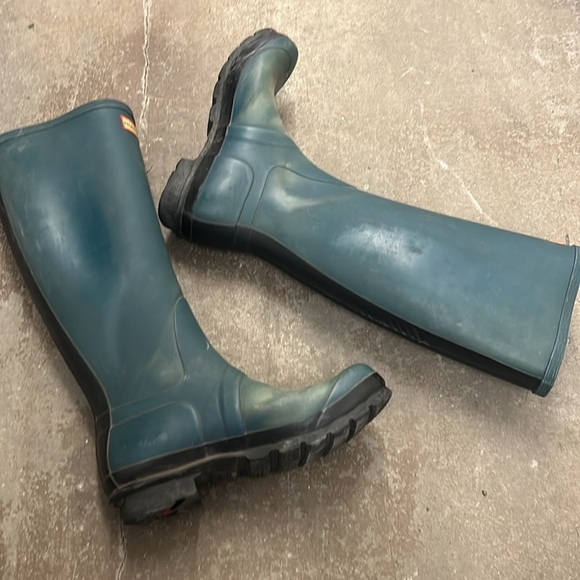 Hunter wellington adjustable with zipper green Tall Rain Boots - Picture 7 of 11